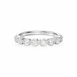Round Lab Diamond Single Prong Band Women's Wedding Bands