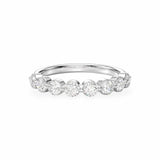 Round Lab Diamond Single Prong Band Women's Wedding Bands