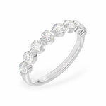 Round Lab Diamond Single Prong Band Women's Wedding Bands