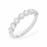 Round Lab Diamond Single Prong Band Women's Wedding Bands