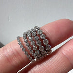 Round Lab Diamond Single Prong Band Women's Wedding Bands