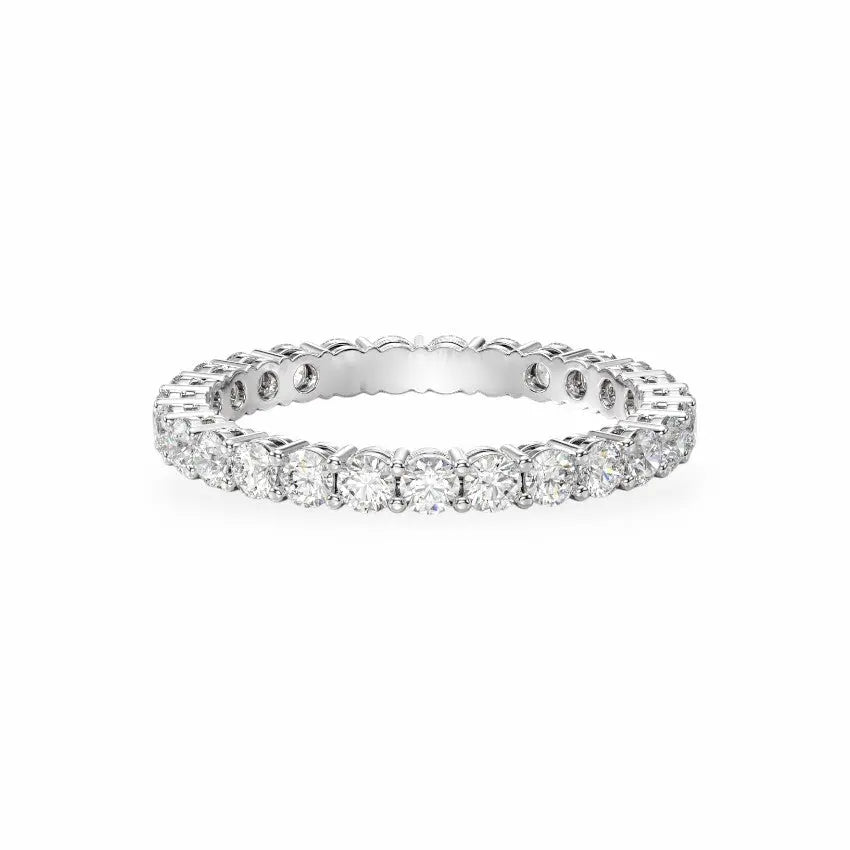 Round Shared Prong Diamond Eternity Band Women's Wedding Bands