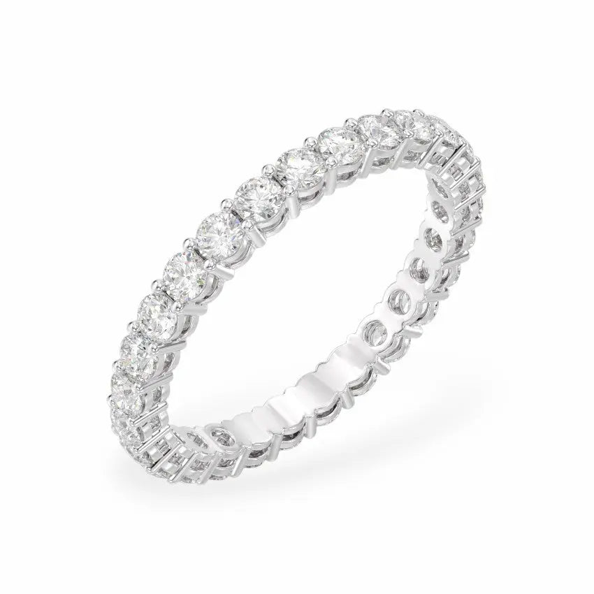 Round Shared Prong Diamond Eternity Band Women's Wedding Bands