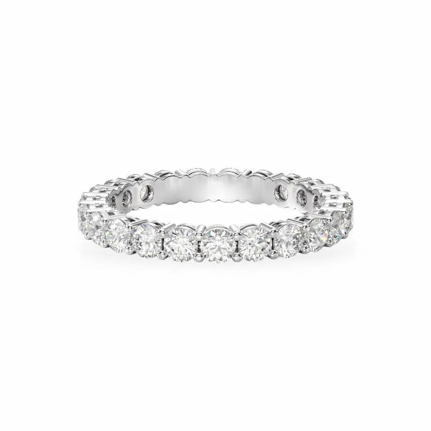 Round Shared Prong Diamond Eternity Band Women's Wedding Bands
