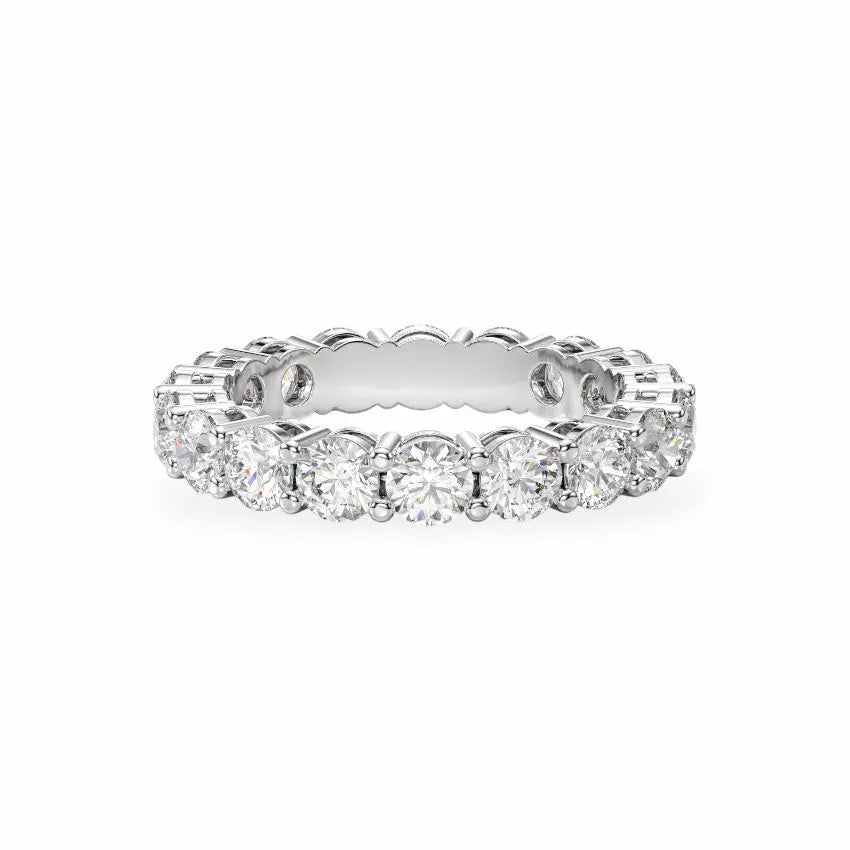 Round Shared Prong Diamond Eternity Band Women's Wedding Bands