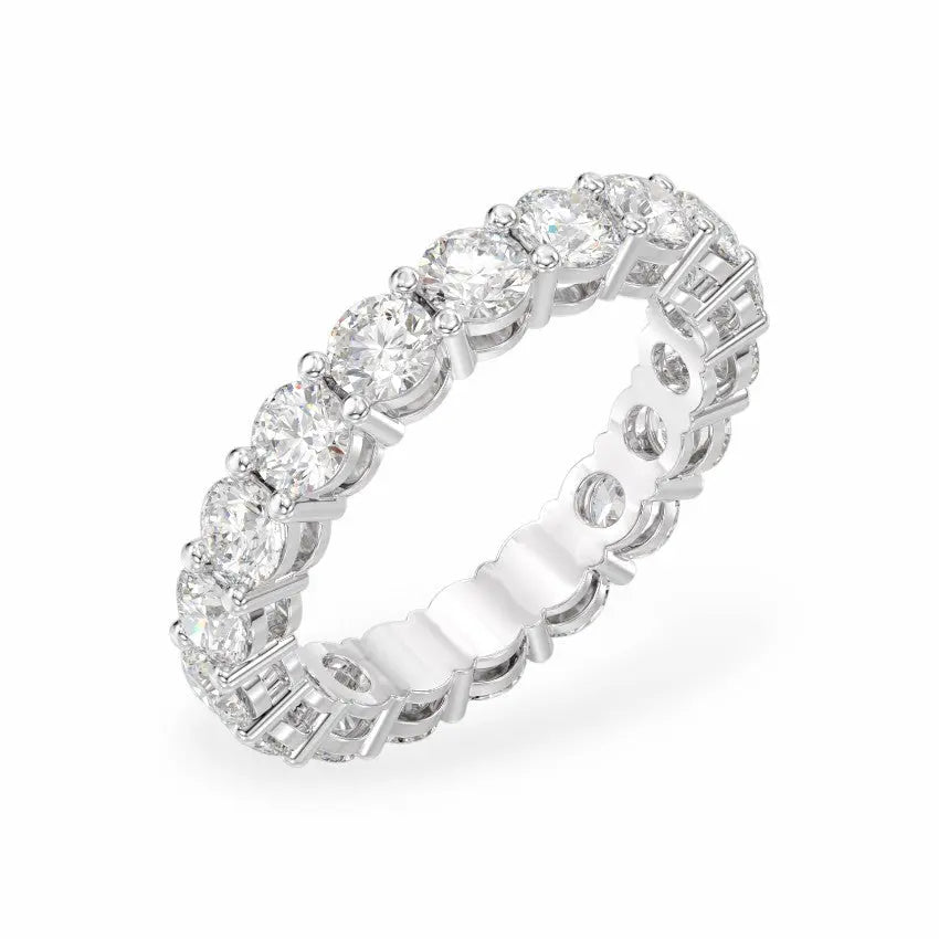 Round Shared Prong Diamond Eternity Band Women's Wedding Bands