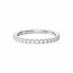 Scalloped Pavé Eternity Diamond Band Women's Wedding Bands