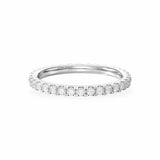 Scalloped Pavé Eternity Diamond Band Women's Wedding Bands