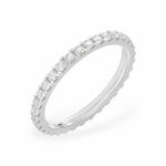 Scalloped Pavé Eternity Diamond Band Women's Wedding Bands