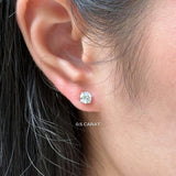 Stud Earrings Set With Round Lab Diamonds
