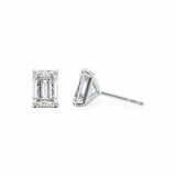Stud Earrings Set With Emerald Lab Diamonds Earrings