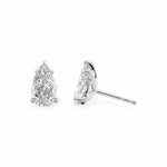 Stud Earrings Set With Pear Lab Diamonds Earrings