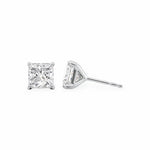 Stud Earrings Set With Princess Lab Diamonds Earrings