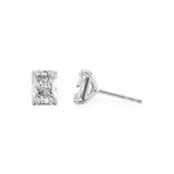 Stud Earrings Set With Radiant Lab Diamonds Earrings