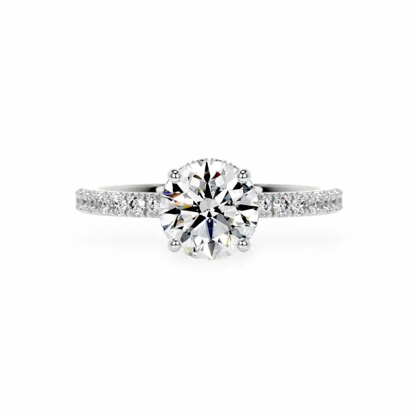 The Aurelia Hidden Halo Pavé Engagement Ring Engagement Rings