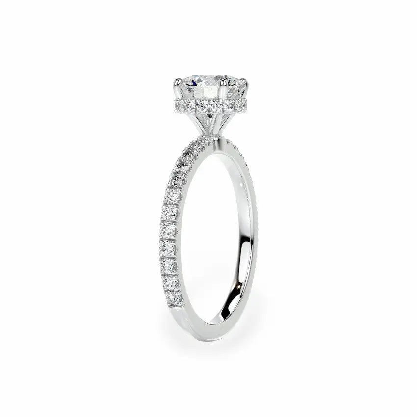 The Aurelia Hidden Halo Pavé Engagement Ring Engagement Rings