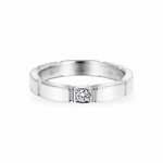 The Block Pattern Diamond Band Men's Wedding Bands