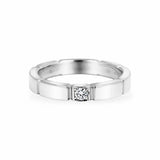 The Block Pattern Diamond Band Men's Wedding Bands