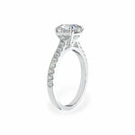 The Classic Cathedral Pavé Asscher Engagement Ring Engagement Rings