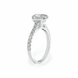 The Classic Cathedral Pavé Asscher Engagement Ring Engagement Rings