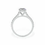 The Classic Cathedral Pavé Asscher Engagement Ring Engagement Rings