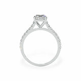 The Classic Cathedral Pavé Asscher Engagement Ring Engagement Rings