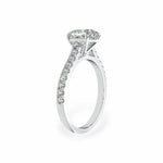The Classic Cathedral Pavé Cushion Engagement Ring Engagement Rings
