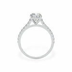 The Classic Cathedral Pavé Cushion Engagement Ring Engagement Rings