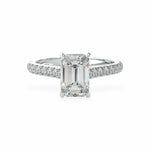 The Classic Cathedral Pavé Emerald Engagement Ring Engagement Rings