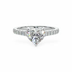 The Classic Cathedral Pavé Heart Engagement Ring Engagement Rings