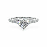 The Classic Cathedral Pavé Heart Engagement Ring Engagement Rings