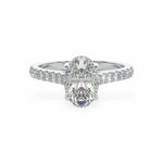 The Classic Cathedral Pavé Oval Engagement Ring Engagement Rings