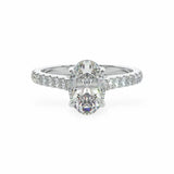 The Classic Cathedral Pavé Oval Engagement Ring Engagement Rings
