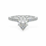 The Classic Cathedral Pavé Pear Engagement Ring Engagement Rings