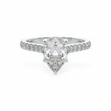 The Classic Cathedral Pavé Pear Engagement Ring Engagement Rings