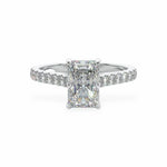 The Classic Cathedral Pavé Radiant Engagement Ring Engagement Rings