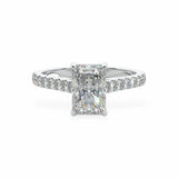 The Classic Cathedral Pavé Radiant Engagement Ring Engagement Rings