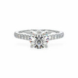 The Classic Cathedral Pavé Round Engagement Ring (4-Claws) Engagement Rings