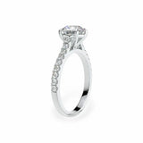 The Classic Cathedral Pavé Round Engagement Ring (4-Claws) Engagement Rings