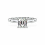 The Classic Cathedral Solitaire Asscher Engagement Ring Engagement Rings