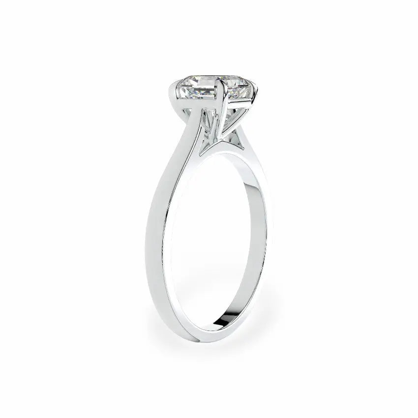 The Classic Cathedral Solitaire Asscher Engagement Ring Engagement Rings