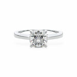 The Classic Cathedral Solitaire Cushion Engagement Ring Engagement Rings