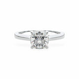 The Classic Cathedral Solitaire Cushion Engagement Ring Engagement Rings