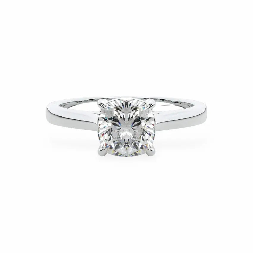 The Classic Cathedral Solitaire Cushion Engagement Ring Engagement Rings