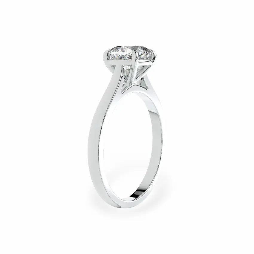 The Classic Cathedral Solitaire Cushion Engagement Ring Engagement Rings