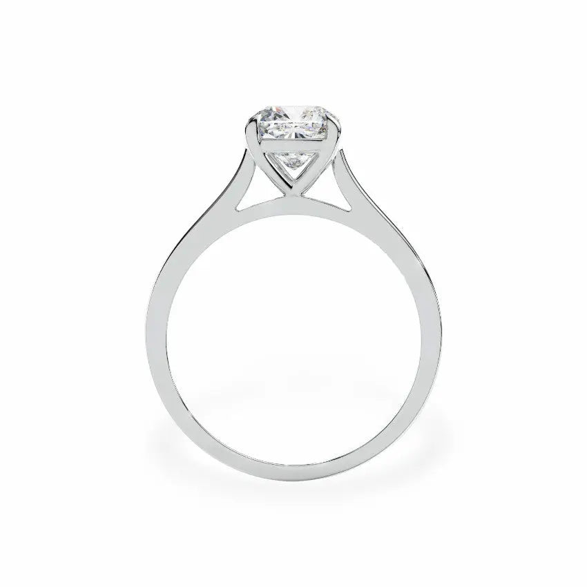 The Classic Cathedral Solitaire Cushion Engagement Ring Engagement Rings