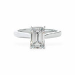 The Classic Cathedral Solitaire Emerald Engagement Ring Engagement Rings