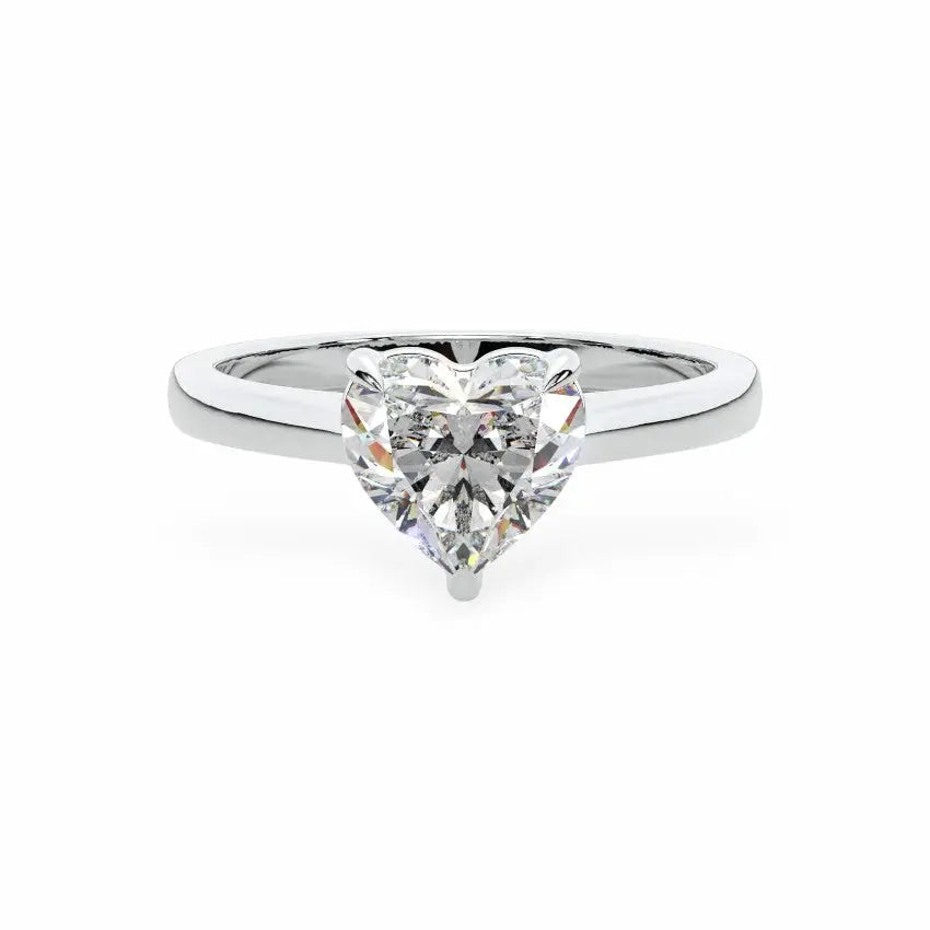 The Classic Cathedral Solitaire Heart Engagement Ring Engagement Rings