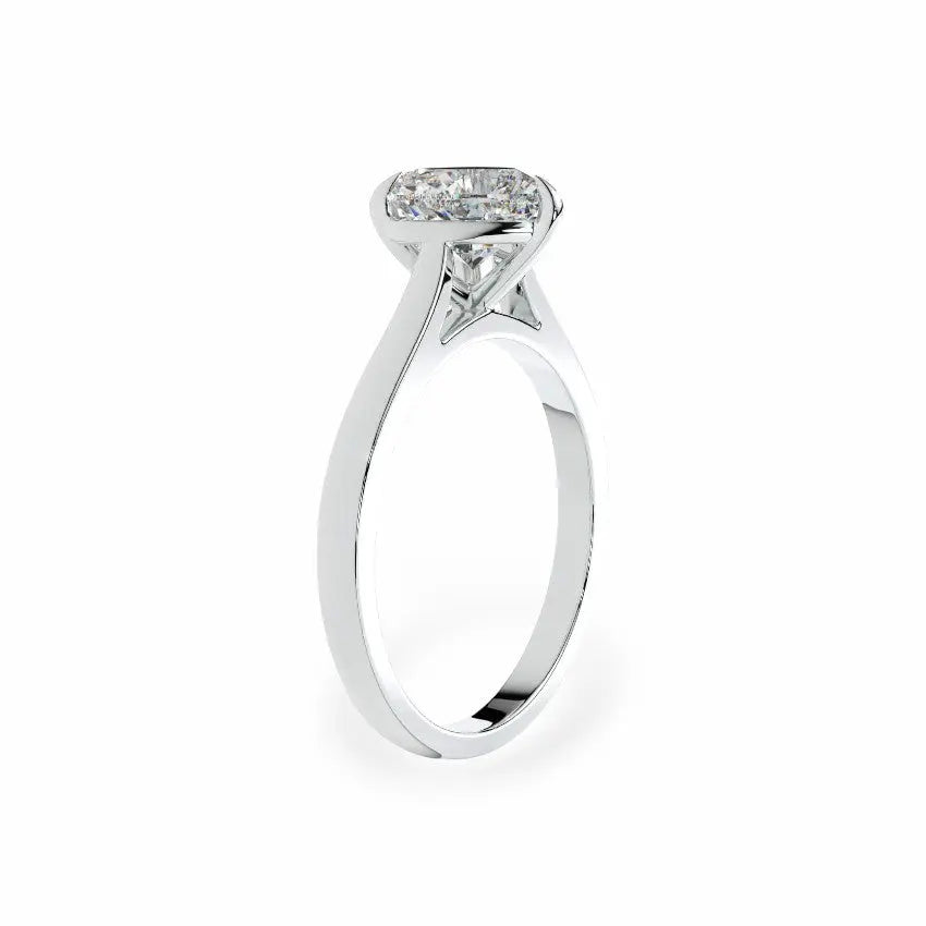 The Classic Cathedral Solitaire Heart Engagement Ring Engagement Rings