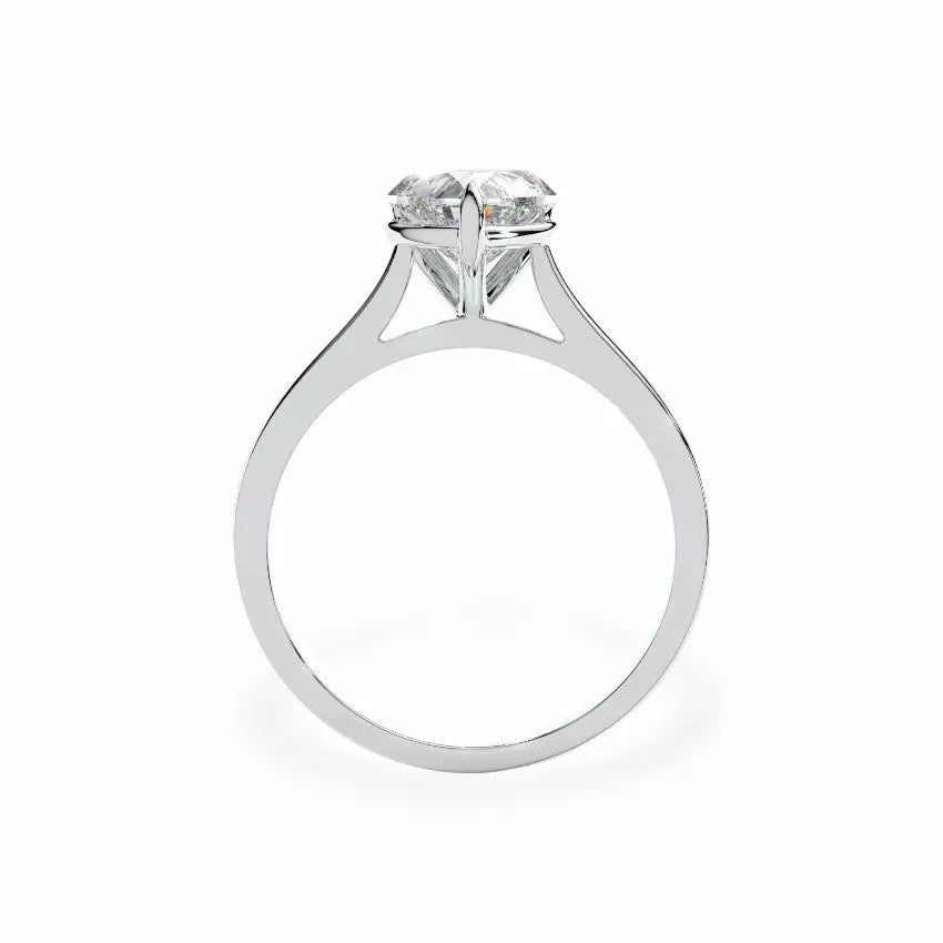 The Classic Cathedral Solitaire Heart Engagement Ring Engagement Rings